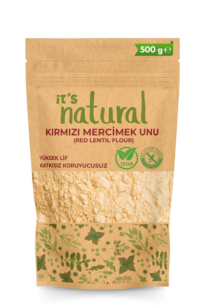 it's Natural Glutensiz Kırmızı Mercimek Unu Taş Değirmen 500 G