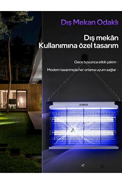 ErginGroup Elektrikli Sivrisinek Yok Edici Sinek Öldürücü Kovucu Tuzak UV Işı...
