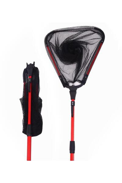 valkyrie 180 Cm Katlanabilir Teleskopik Alüminyum Alaşım 40x40 Kırmızı Balık Kepçesi