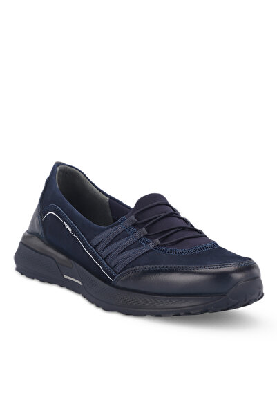 Forelli 46704-G Riba Navy Blue Women's Comfort Leather Shoes
