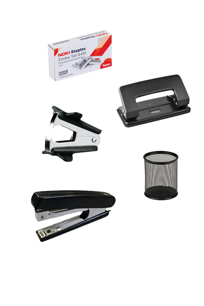 everart Ofis Seti - 24/6 Zımba Makinası - 10 Sayfalık Delgeç - 24/6 Zımba Tel...