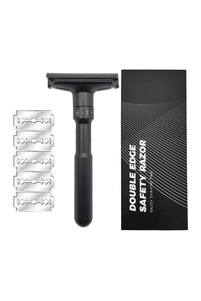 valkyrie 5 Razors 6 Stages Black Metal Shaving Tool - Adjustable Manual Tradition
