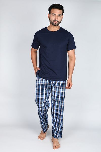 Victor and Jane Mens Premium 2pc Loungewear Set Knit & Woven