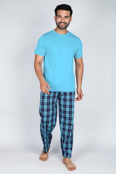 Victor and Jane Mens Premium 2pc Loungewear Set Knit & Woven