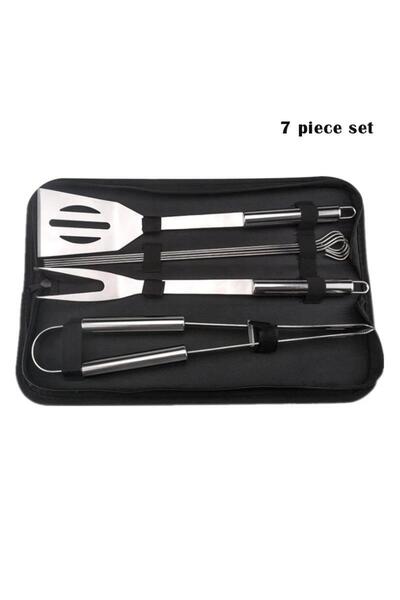valkyrie 7 Parça Çantalı Mangal Barbekü Maşa Spatula Seti Paslanmaz Çelik 1. ...