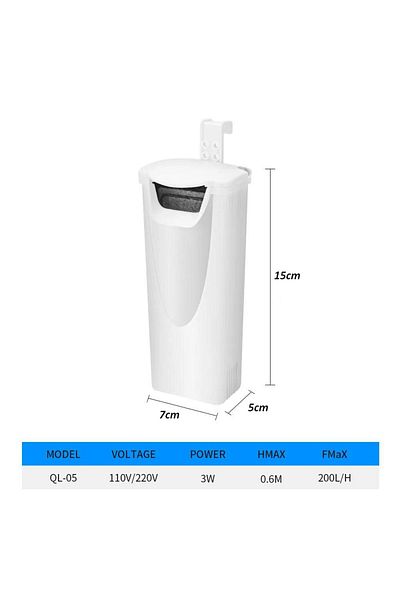 valkyrie Aquarium Turtle Pool Filter 3w 200l for Low Water Level