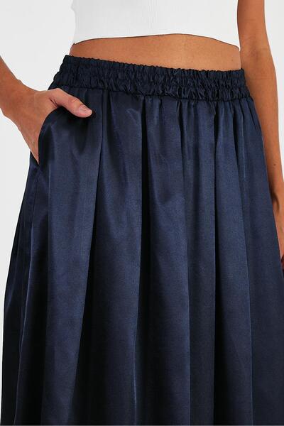 ALEXANDERGARDI Fusta plisată cu buzunar lateral și talie elastică (B24-00199)