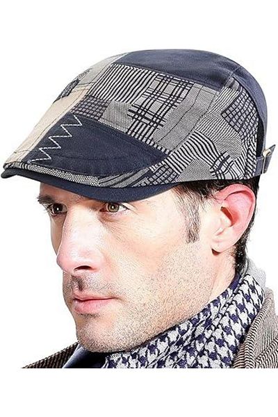 valkyrie Italian Style Men's Cap Hat Canvas Asymmetrical Model Adjustable Anti-Sweat