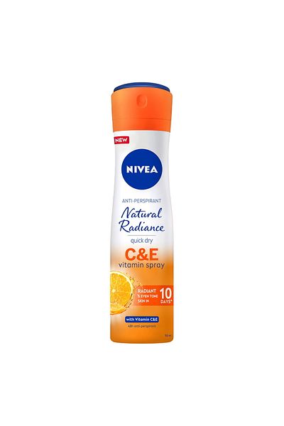 NIVEA Natural Radiance Anti-Perspirant Deo Spray With Vitamin C 2 x 150 ml