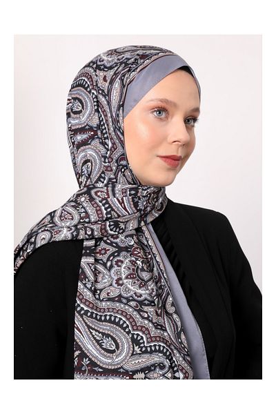 Levidor Love Shawl - Antresite, Grey and Purple 804-01