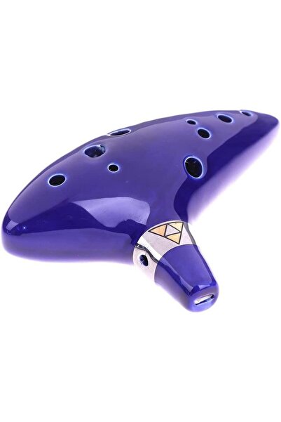 valkyrie Ocarina 12 Delik Ocarina Seramik Alto C Ocarina Flüt Mavi Ocarina Sualtı Müzik Nefesli Enst