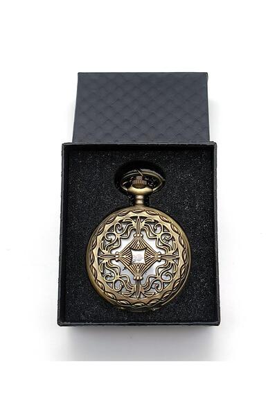 valkyrie Vintage Retro Hediyelik Kutulu Köstekli Cep Saati