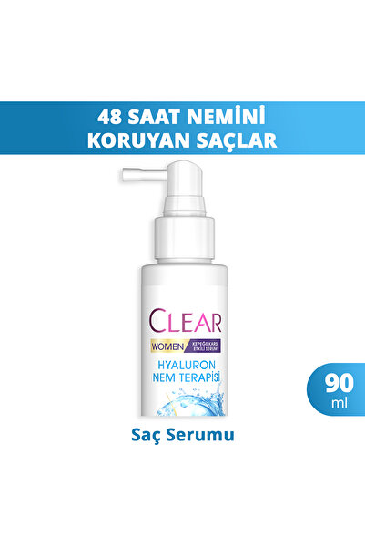 Clear Women Kepeğe Karşı Etkili Saç Bakım Serumu Hyaluron Nem Terapisi 90 ml