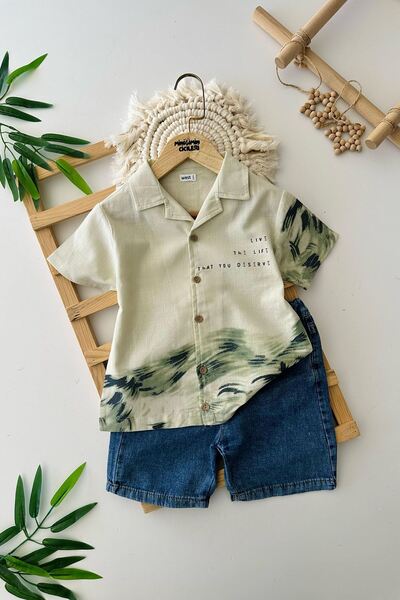 Minigimin Cicileri Moj zeleni mini Cicileri - Lan Košulja Život Život Set dži...