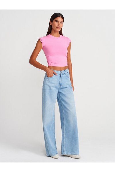 Dilvin 30899 Top with Gathered Side Detail
