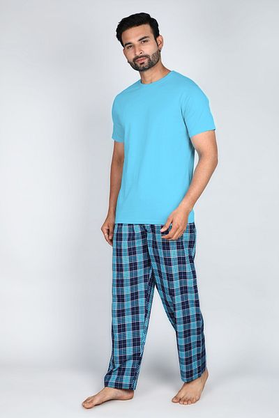 Victor and Jane Mens Premium 2pc Loungewear Set Knit & Woven