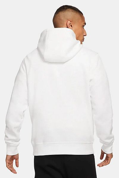 Nike Λευκό Unisex Χοντρό Φούτερ με κουκούλα - Sportswear Fleece Swoosh