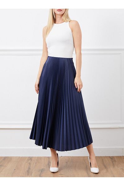 1FEMME1CHANCE FUSTA SATIN PLISATA SIK