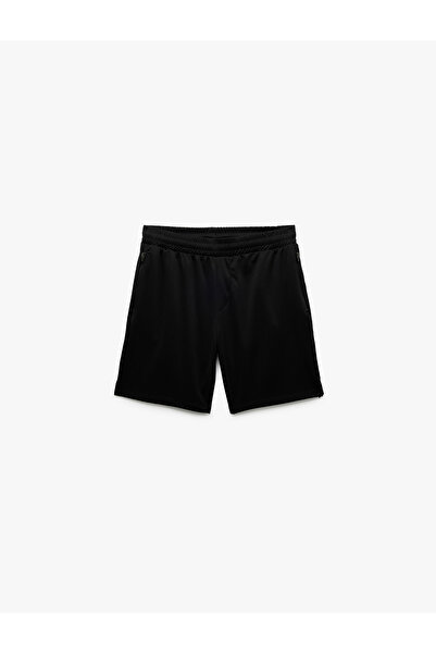 Koton Beli Lastikli Bermuda Fermuarlı Cep Detaylı Oversize Erkek Spor Şort