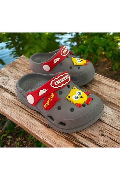 GEZER Rkek Children's Cros Slippers Sandals.Garden Palj Pool Daily Boy's Slippers.
