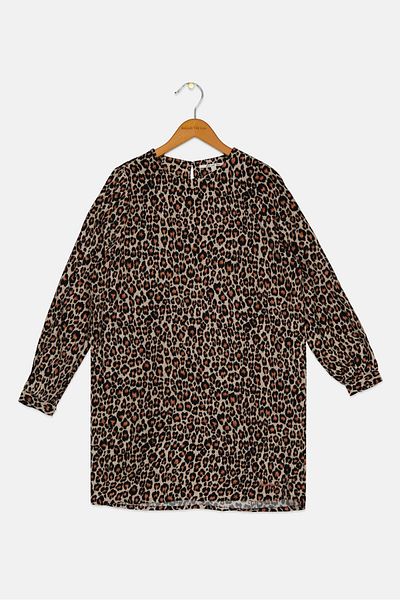 Pepe Jeans Kids Girl Animal Print Dress, Multicolor