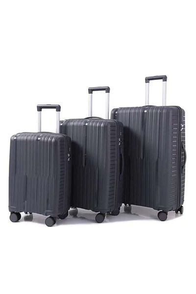 OEM Set of 3 trolleys, Polypropylene, 4 double 360 ​​wheels, grey
