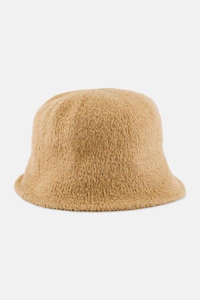 Esprit Men Knitted Bucket Hat, Beige