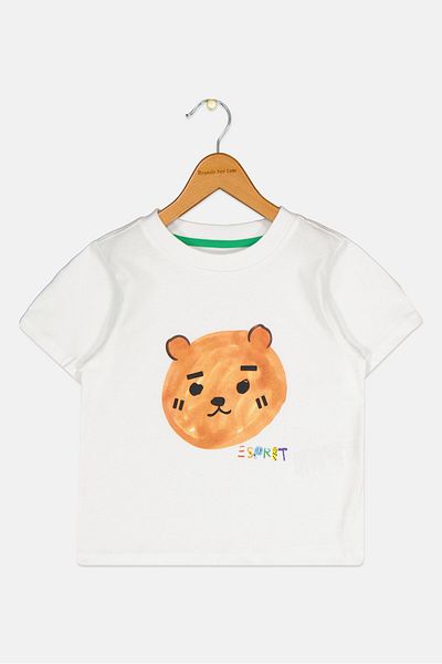 Esprit Toddlers Girl Short Sleeve Graphic Print T-Shirt, White