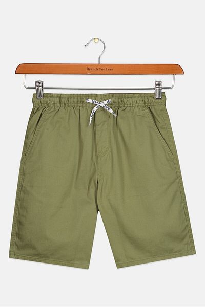 Levi's Kids Boy Plain Relaxed Shorts, Olive