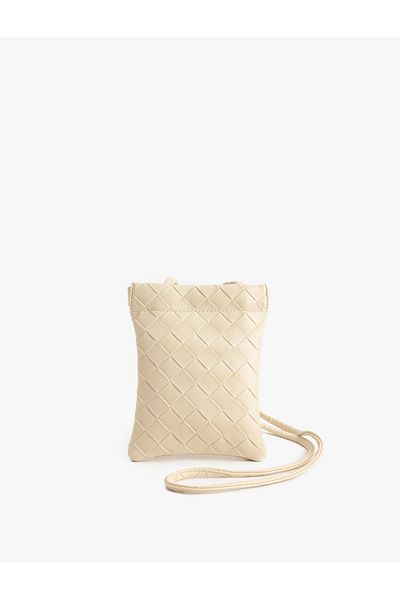 Koton Faux Leather Textured Strap Phone Bag