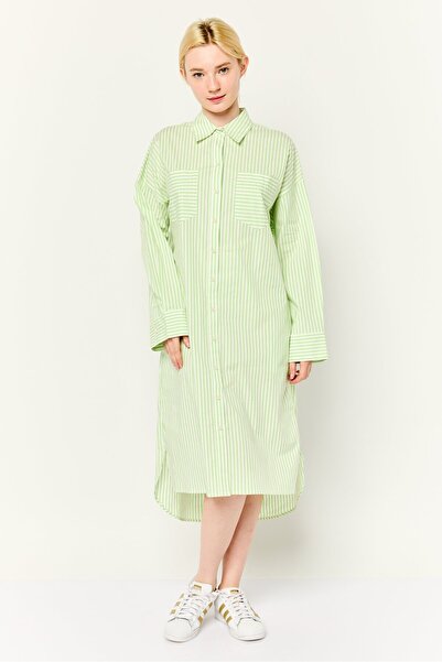 Esprit فستان نسائي بقميص مصبوغ بالخيوط، متعدد الألوان