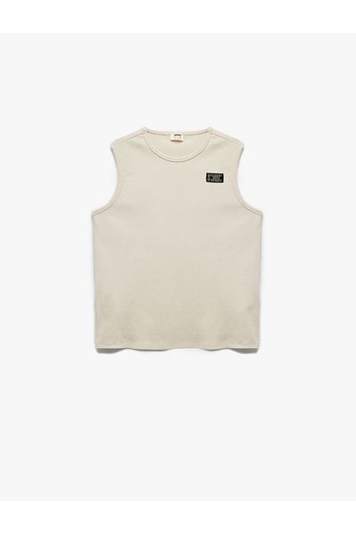Koton Crew Neck Sleeveless Ribbed Cotton Undershirt
