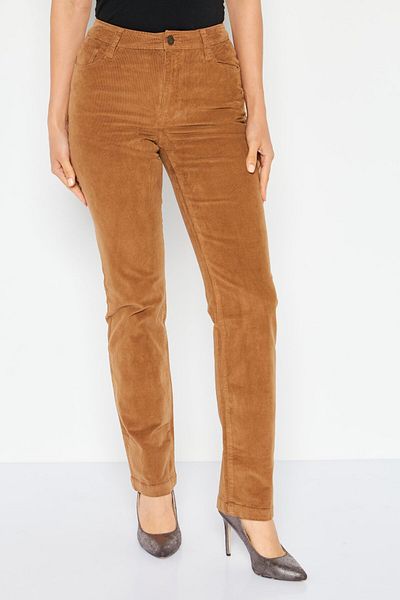 Faherty Brand Women Regular Fit Textured Corduroy Pants, Brown