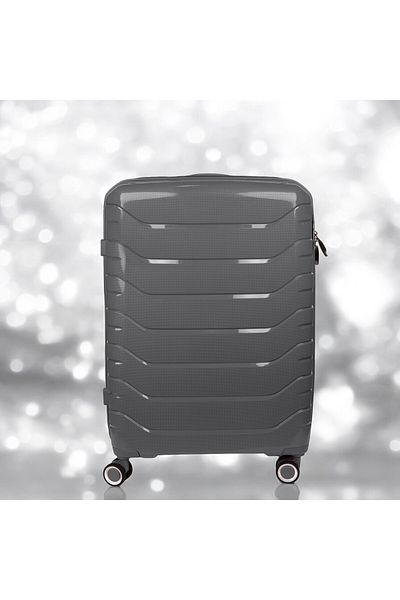 OEM StowAway Small Trolley S Grey, 4 Double 360 ​​Removable Wheels, PP, Combination Lock, 37x20x48cm