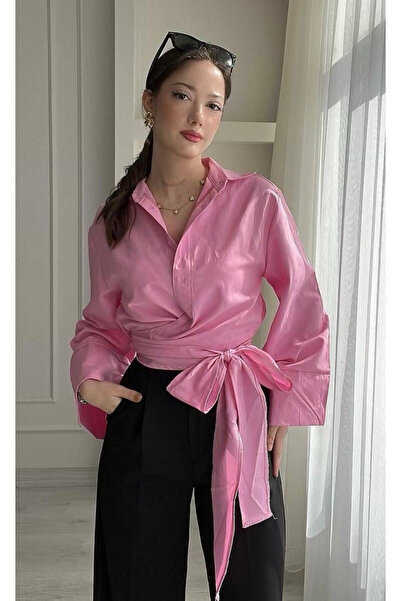 Mitay Geniş Kol Yandan Bağlamalı Gömlek