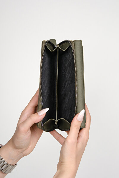 MFT Leather Design Quartz 2718 Genuine Leather Zippered Women's Wallet