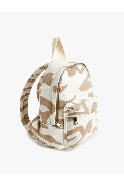 Koton Patterned Backpack with Zipper Eye Detail