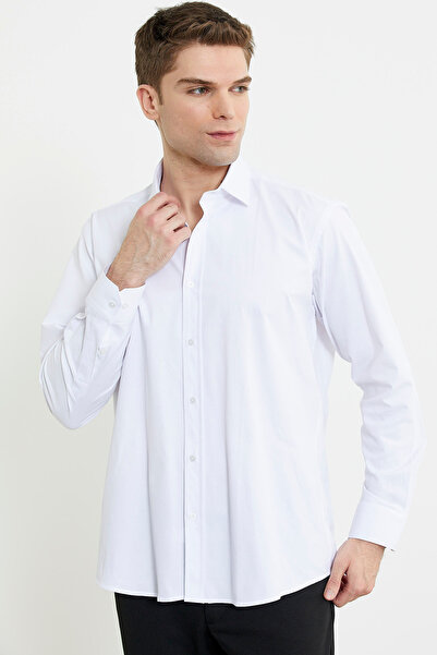 Sementa Бавовняна класична сорочка з довгими рукавами - біла