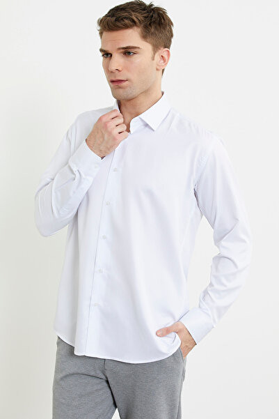 Sementa Класична сорочка з довгими рукавами - біла