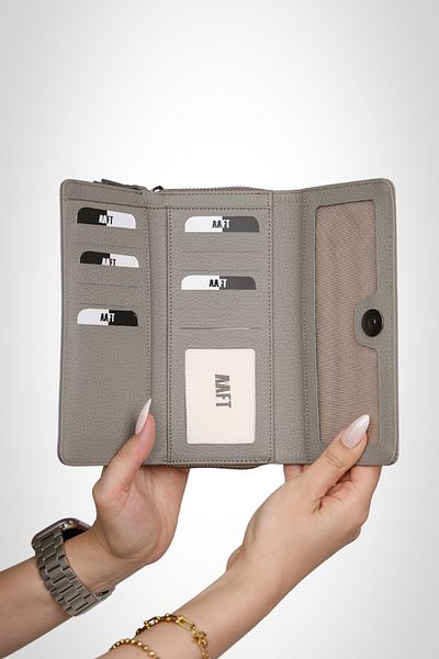MFT Leather Design Quartz 2718 Genuine Leather Zippered Women's Wallet