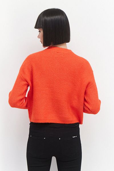 Asos Design Women Embroidered Long Sleeve Sweater, Red