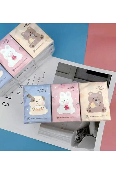 Gift Moda Figured Mini Pocket Handkerchief Set of 9