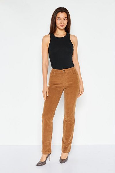 Faherty Brand Women Regular Fit Textured Corduroy Pants, Brown