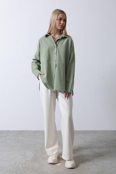 REKA MODA Wide Cuff Detailed Shirt - Khaki