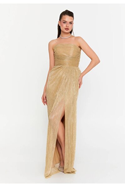 MAXXE 6000STU STRAPTEZ MOONLİGHT SİMLİ TÜL ELBİSE