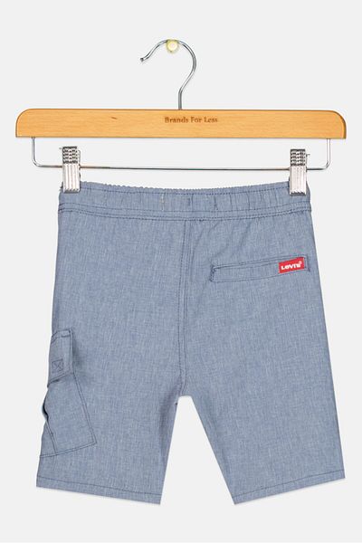 Levi's شورت هيذر سليم للأولاد الصغار، أزرق داكن