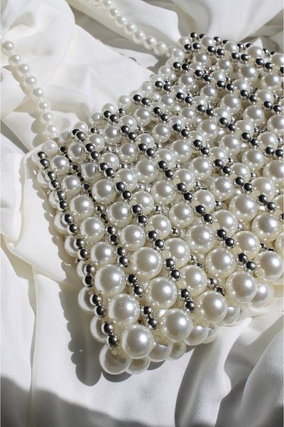 YOBUSRA PEARL BEAD BAG