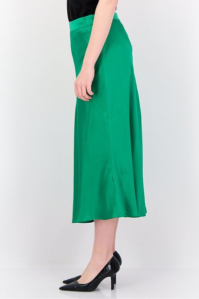 Esprit Women Solid Midi Skirts, Green