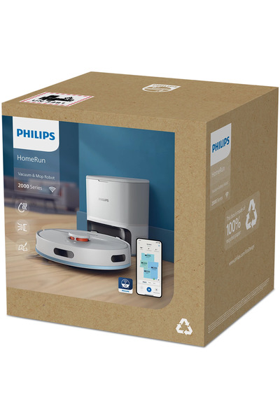Philips Robot Süpürge İstasyonlu, 2 si 1 Arada Süpürme ve Paspas, 2700 Pa Emiş Gücü