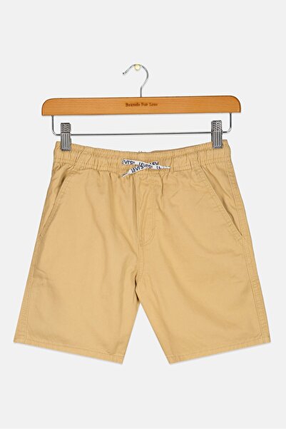 Levi's Kids Boy Drawstring Solid Basic Shorts, Beige